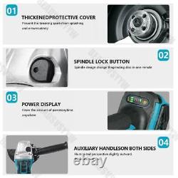 125mm Cordless Angle Grinder & Impact Wrench Brushless Tool Combo Kit For Makita