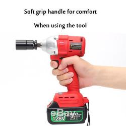 128V Brushless Electric Cordless Impact Wrench High Torque Drill With Battery