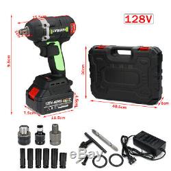 128vf 18 in 1 Electric Brushless Cordless Impact Wrench Drill Tool 110V 16800mAh