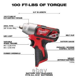 12-Volt Cordless 3/8 in. Impact Wrench Lightweight 1200 In-lbs. Torque Tool Only