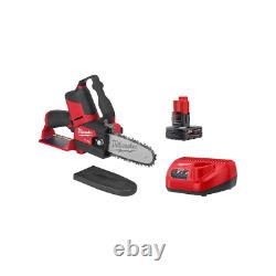 12volt Lithium Ion Brushless Chainsaw Kit Cordless Hatchet Pruning Mesh Filter