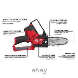 12volt Lithium Ion Brushless Chainsaw Kit Cordless Hatchet Pruning Mesh Filter