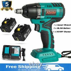 18V Cordless Impact Wrench 408Nm High Hardness/ Charger / BL1860 6.0Ah Battery