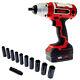 18v Li-ion Cordless Rechargeable Impact Wrench Fast Charger Case + 15pc Sockets
