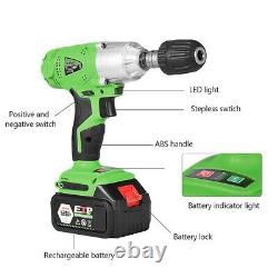 1/2'' 16800mAh Electric Brushless Cordless Impact Wrench Drill High Torque Tool