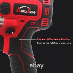 1/2 20V Cordless Impact Wrench Brushless Electric Driver with 3Ah Battery torque