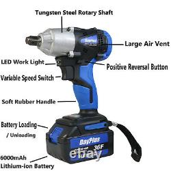 1/2 21V 460NM Rechargeable Torque Impact Wrench Cordless Replacement 2 Li-Ion