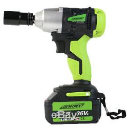 1/2 Cordless Electric Impact Wrench Gun Drill Tool Fast Charge Li-Ion Battery