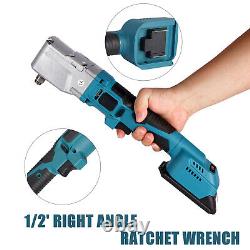 1/2inch Electric Cordless 18-21V Ratchet Right Angle Wrench Impact Power Tool US