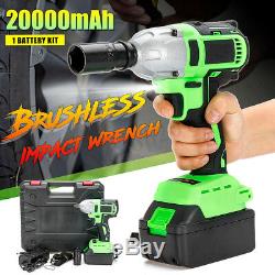 20000mAh 98VF Brushless Electric Cordless Impact Wrench Gun High Torque Drill
