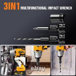 2024 Cordless Impact Wrench 1/2 1800Nm Brushless Drill 3 Speed + Free Case