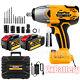 21V Cordless Impact Wrench 1/2 800N. M High Torque Brushless Drill with Battery