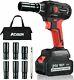 21V Cordless Impact Wrench 1/2 inch Powerful Brushless Motor 4.0A Li-ion Battery