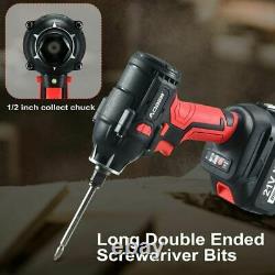 21V Cordless Impact Wrench 1/2 inch Powerful Brushless Motor 4.0A Li-ion Battery