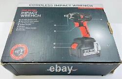 21V Cordless Impact Wrench 1/2 inch, Powerful Brushless Motor, Max 300 Torque