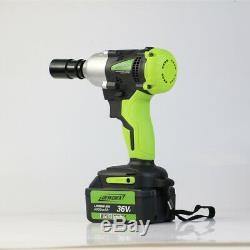 21V Cordless Impact Wrench Kit 1/2-Inch High Torque Dual-speed with LED Light