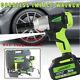 21V Impact Wrench Electric Cordless with 2Batteries Socket Adapters Set Drive 1/2