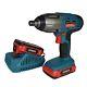24v LiIon Cordless Battery Impact Wrench Gun 1/2 Drive With 2 Twin Lithium Bat