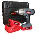 24v Lithium 1/2 Cordless Impact Wrench Ratchet + 2 Batteries In Case Heavy Duty