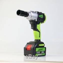 36VF Electric Cordless Impact Wrench High Torque Drill With 2x 6000mAh Battery