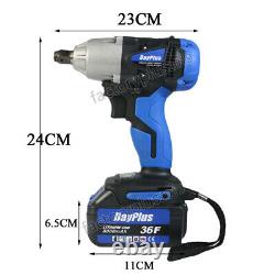 36VF Electric Cordless Impact Wrench Torque Drill Tool with 2 Li-Ion Battery US