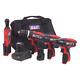 4x 12V Cordless Power Tool Kit Combo Hammer Drill Impact Driver Wrench Tool + +