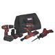 4x 12V Cordless Power Tool Kit Combo Hammer Drill Impact Ratchet Wrench Saw