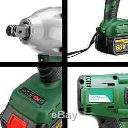 68V 8000mAh 520N. M 1/2Electric Brushless Cordless Impact Wrench Drill+2 Battery