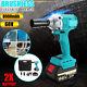 68V 8000mAh Brushless Cordless Impact Wrench 2 Li-Ion Battery Charger With Box