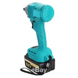 68V 8000mAh Brushless Cordless Impact Wrench 2 Li-Ion Battery Charger With Box