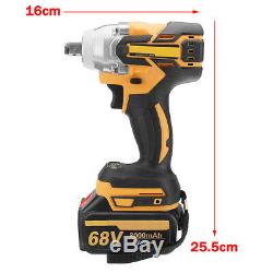 68V 8000mAh Brushless Cordless Impact Wrench 2 Li-Ion Battery Charger withBattery