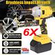6X Cordless Electric Impact Wrench 1/2'' Driver Li-ion Battery High Power