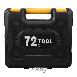 72V Cordless Electric Impact Wrench Brushless Gun Driver Tool with8800mAh Battery