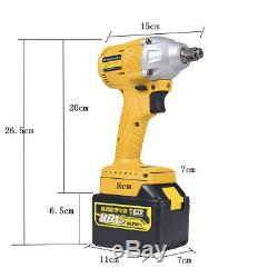 88V Brushless Electric Cordless 1/2'' Impact Wrench with 10000mAh Li-ion Battery