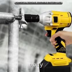 8X Cordless Electric Impact Wrench 1/2'' Driver Li-ion Battery High Power