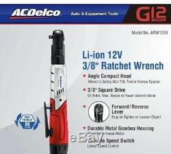 ACDelco 3/8 Ratchet Cordless 12V Angled Impact Wrench 55 Ft Lb Tool St ARW-1208