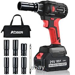 AOBEN 21V Cordless Impact Wrench Powerful Brushless Motor with 1/2 Square Dr