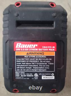 Bauer 1782C-B 20V Hypermax Lithium Cordless 1/2 Impact Wrench with 5 Ah Battery