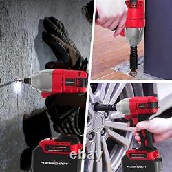Brushless Cordless Impact Wrench 1/2 In. With Friction Ring 4.0ah 20v Battery An