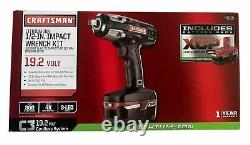 CRAFTSMAN 19.2V VOLT CORDLESS 1/2 IMPACT WRENCH Kit Battery & Charger