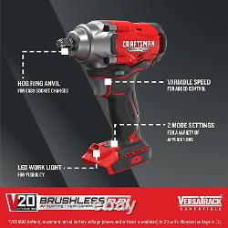 CRAFTSMAN V20 Cordless Impact Wrench, 1/2 Inch, Bare Tool Only (CMCF921B)