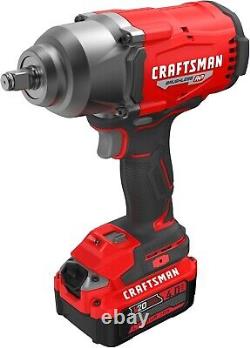 CRAFTSMAN V20 RP Impact Wrench, Cordless, Brushless, High Torque, 1/2 Inch, 4Ah