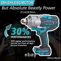 Cordless 3/4 Drive Impact Wrench Square Drive 1549ft-lb Nut-busting Torque 21V