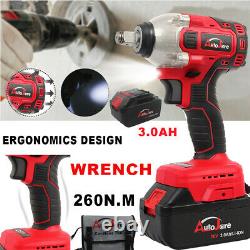 Cordless Brushless Electric Impact Wrench 1/2''Sockets Power Tools With Battery