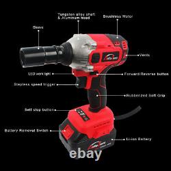 Cordless Brushless Electric Impact Wrench 1/2''Sockets Power Tools With Battery