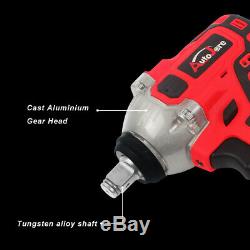 Cordless Drill 20Vmax / Impact Wrench Brushless 1/2'' Battery+charger Rattle Gun