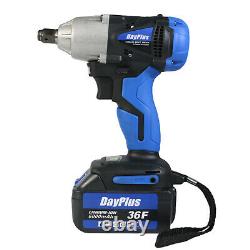 Cordless Electric Impact Wrench 1/2'' Driver 420Nm Li-ion Battery with 4 Sockets