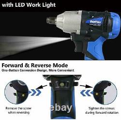 Cordless Electric Impact Wrench 1/2 Inch Square Drive withLED Light & Carry Case