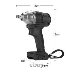 Cordless Electric Impact Wrench Gun 1/2'' Driver Drill 2x3.0A Battery 800Nm 21V