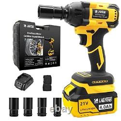 Cordless Impact Wrench450NM332ftlbs High Torque 3600 RPMBrushless Motor, 1/2